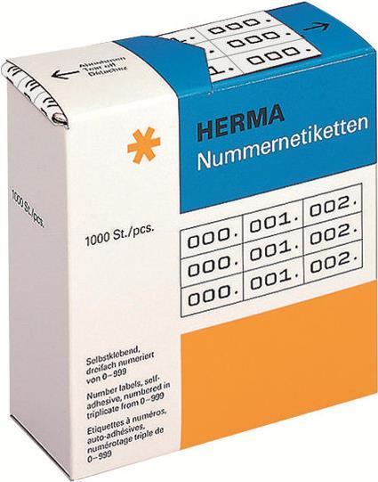 Produktbild HERMA Nummernetiketten