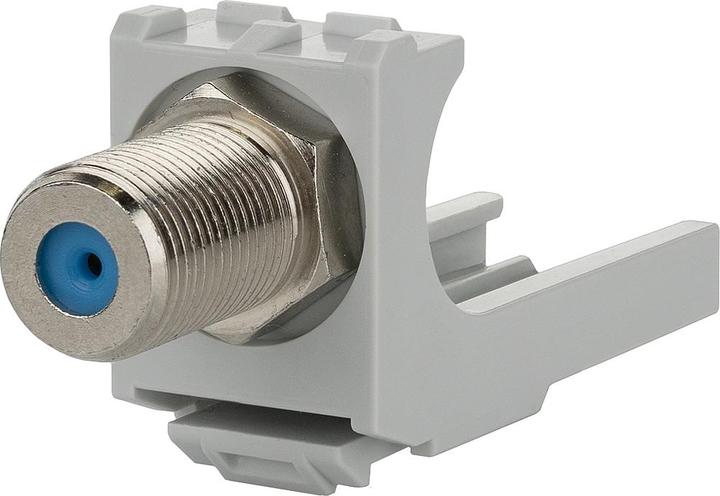 Productafbeelding Metz Connect BTR x-DAT modul KOAX modul F/F Doorvoerkoppeling coaxiaal met F-connector lichtgrijs (36 mm)