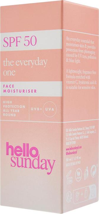 Actual product image Hello sunday the everyday one Face moisturiser SPF 50 (50 ml, Day cream, SPF 50)