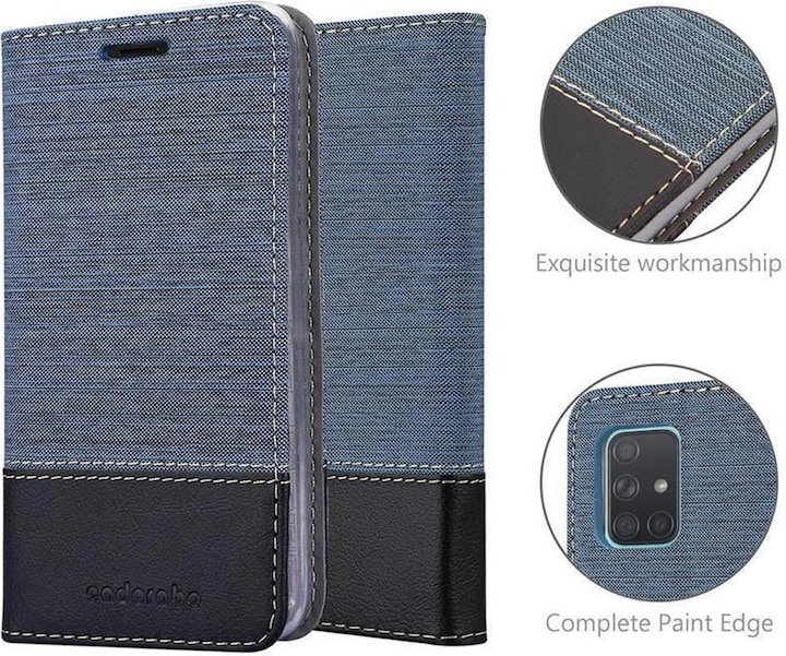 Produktbild Cadorabo Book Jeans Optik Cover (Samsung Galaxy A71 5G)