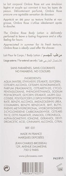 Immagine prodotto Jean Charles Brosseau Ombre Rose (Crema corpo, 200 ml)