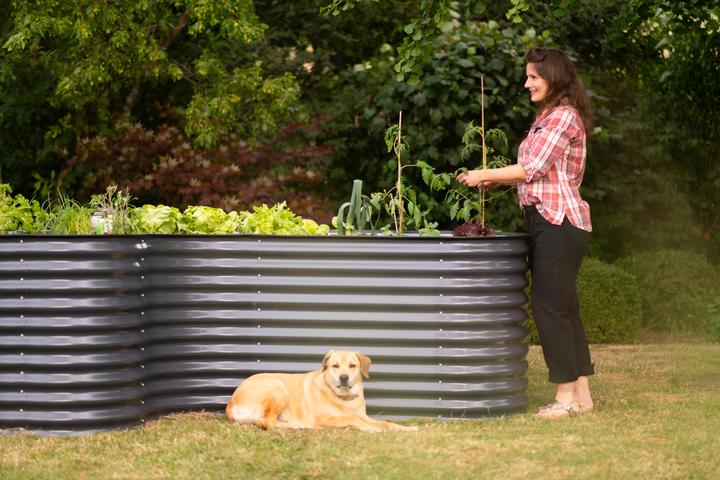 Actual product image Westmann Metal Grow Faster L-shaped Raised Bed