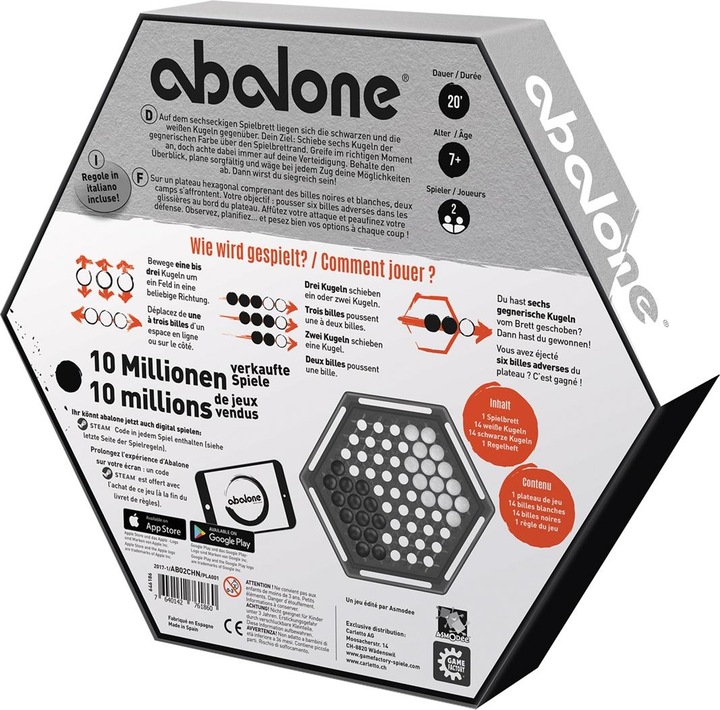 Immagine prodotto Game Factory Abalone Classic Nuovo Design (Tedesco, Francese, Italiano)