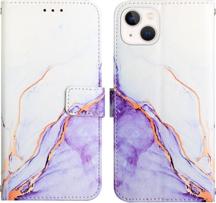 Productafbeelding Cover-Discount iPhone 15 - Hoesje met sleutelkoord Marmer paars (Apple iPhone 15)