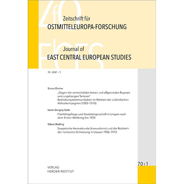 Zeitschrift für Ostmitteleuropa-Forschung (ZfO) 70/1 / Journal of East Central European Studies (JEC, Fachbücher