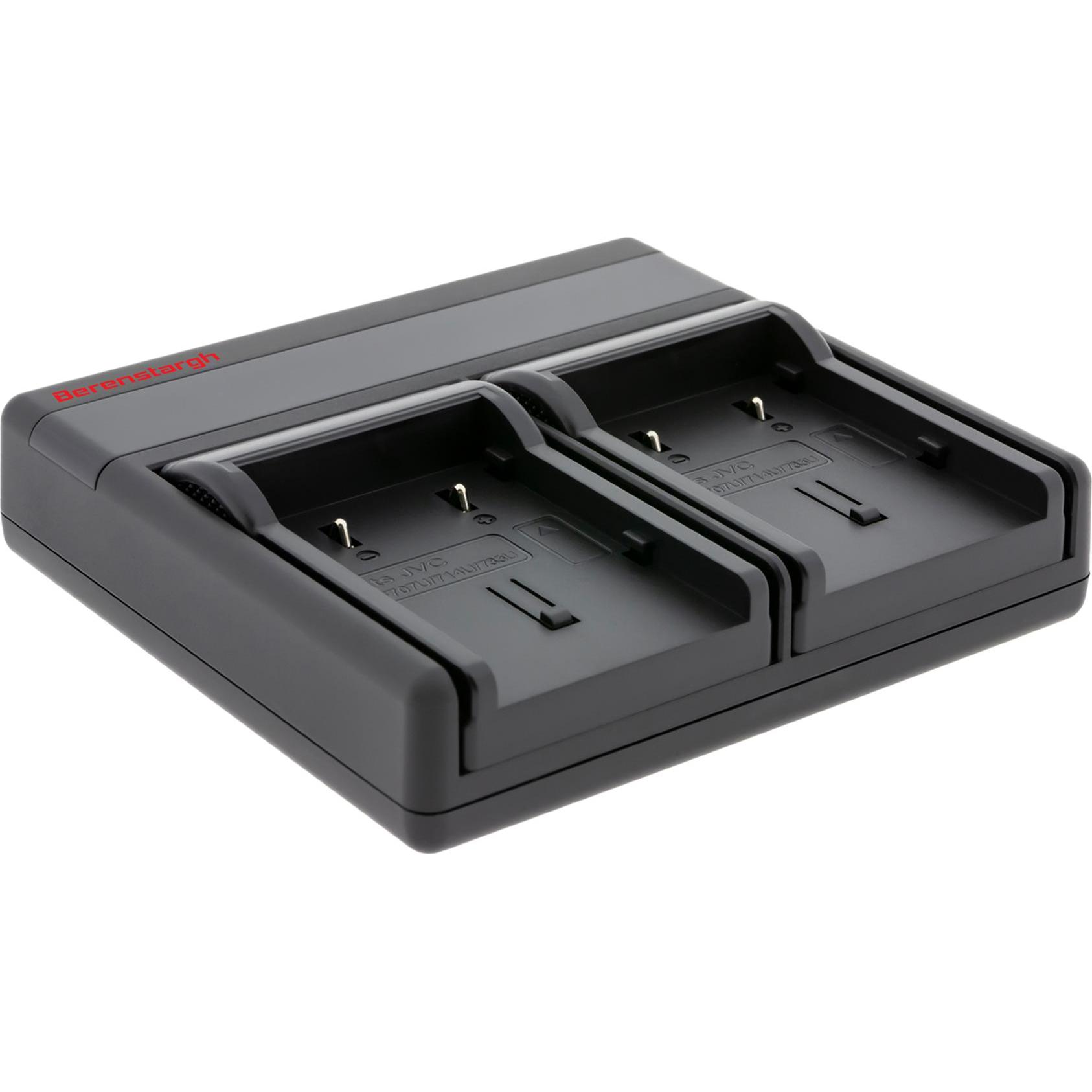 Berenstargh Dual PD Hyper Ladegerät f. JVC BN-VF707U BN-VF714U BN-VF733U USB-C in/out Powerbankfunkt (Caricabatterie per fotocamere), Alimentatore fot