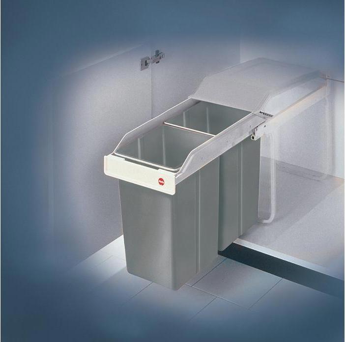 Produktbild Hailo Multi-Box duo L, Einbau-Mülleimer, 2x14 ltr (30 l)