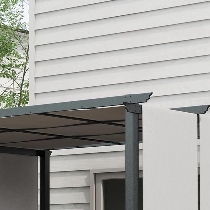 Immagine prodotto Outsunny Pergola Stahl, Polyester Hellgrau (357 cm, 296 cm)