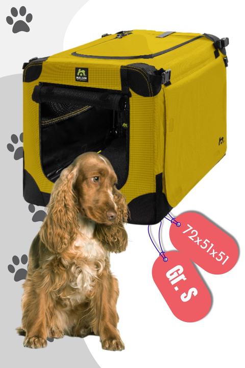 Produktbild Maelson Soft Kennel Hundebox in 3 Grössen - Saffron Yellow (Hund, Faltbar, Atmungsaktiv, Waschbar)