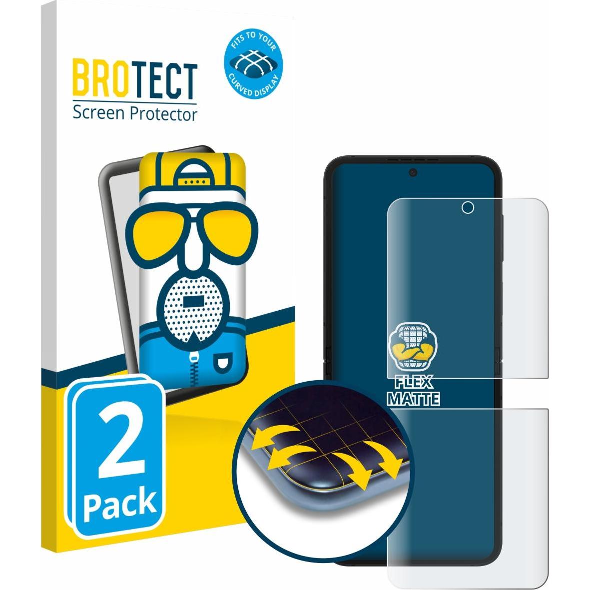 BROTECT Full-Screen Pellicola Opaca (2 pz., Samsung Galaxy Z Flip7 FE), Pellicola protettiva smartphone, Grigio