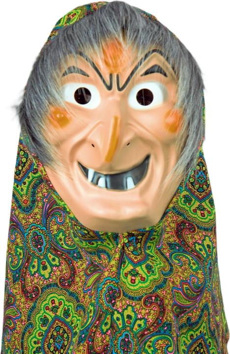Produktbild Festartikel Müller Hexenmaske Mit Kopftuch Und Haar, Pvc