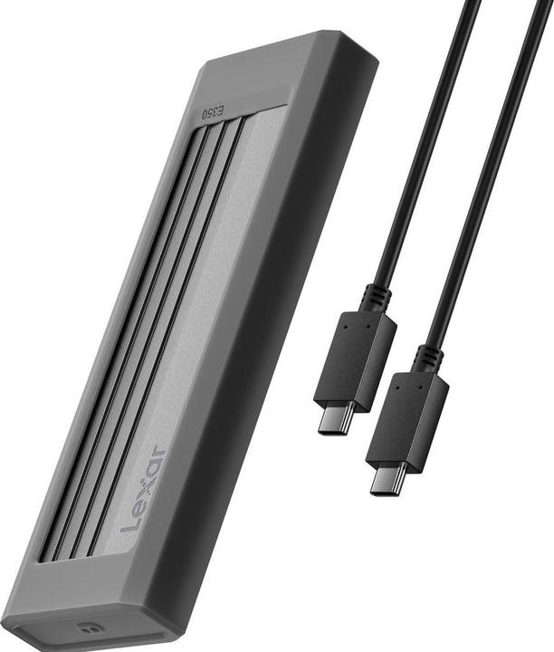 Lexar Boitier externe USB 3.2 E350 - NVMe M.2 Type 2280 (Argent) (M.2 2280)