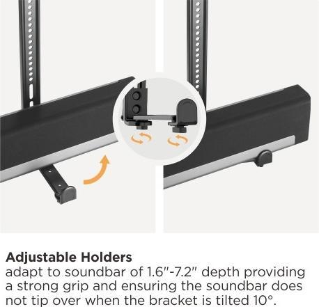 Actual product image Reflecta SOUNDBAR HOLDER SBH114 (1 pcs., Wall installation, Height-adjustable)