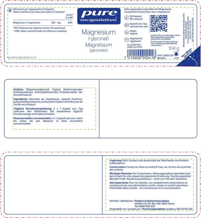 Actual product image Pure encapsulations Magnesiumglycinat Kapsel (90 Piece, Capsules, 104 g)