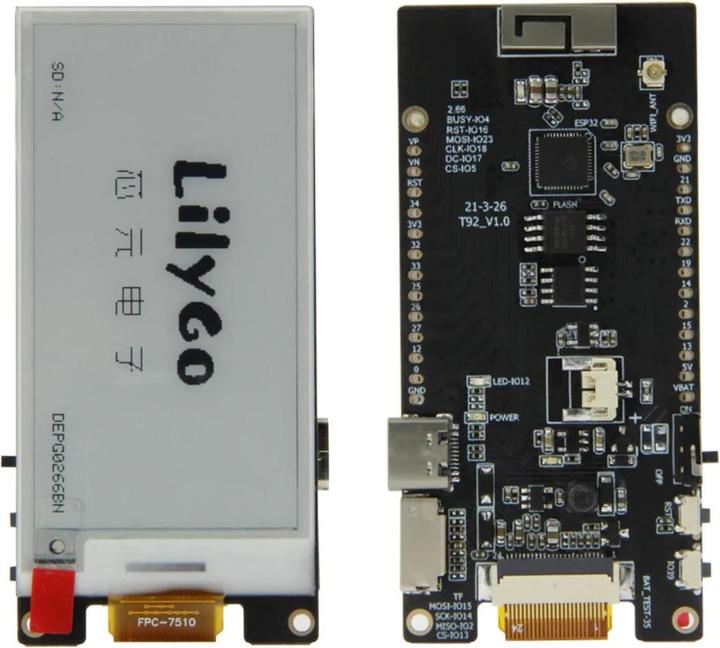 Image du produit Lilygo Module T5 ESP32 avec écran E-Ink de 2,66 pouces
