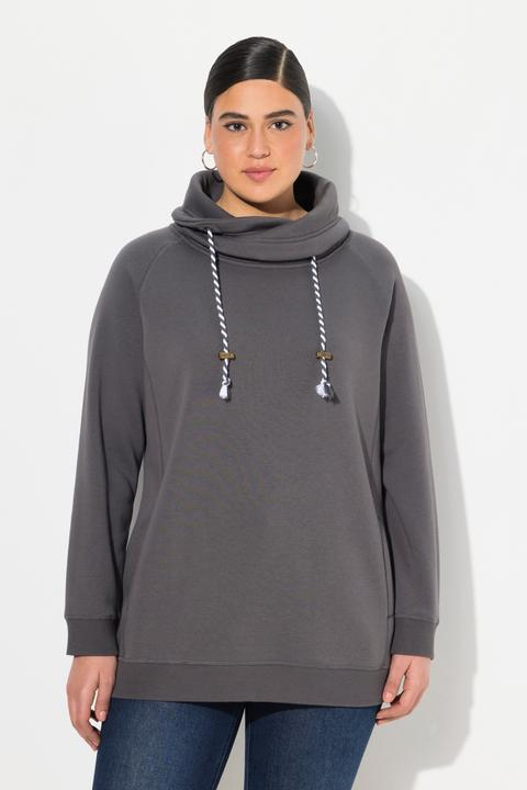 Produktbild Ulla Popken Sweatshirt, weiter Stehkragen, Taschen, Raglan-Langarm (54)