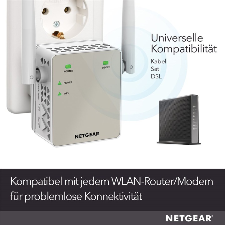 Produktbild Netgear Ex6120-100pes (866 Mbit/s, 300 Mbit/s)