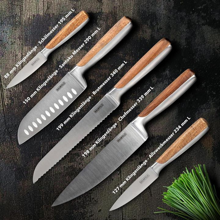 Actual product image Baumfeld 6-piece knife block set