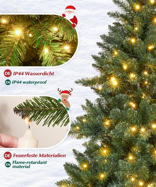 Actual product image Yorbay Künstlicher Weihnachtsbaum mit 240 LEDs (180 cm)