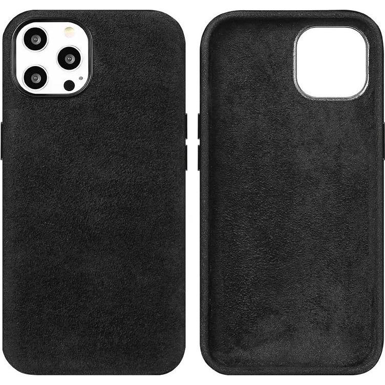 cyoo Alcantara iPhone 13 Pro (Apple iPhone 13 Pro), Smartphone Hülle, Schwarz