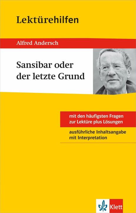Image du produit Lektürehilfen Alfred Andersch "Sansibar oder der letzte Grund" (Allemand, Alfred Andersch, 2015)