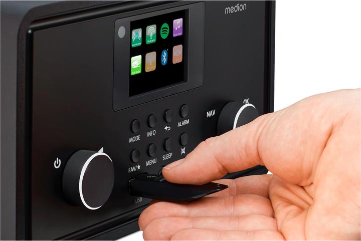 Produktbild Medion MD 88069 Internetradio schwarz (AM, DAB+, FM, Internetradio, Bluetooth, WLAN)