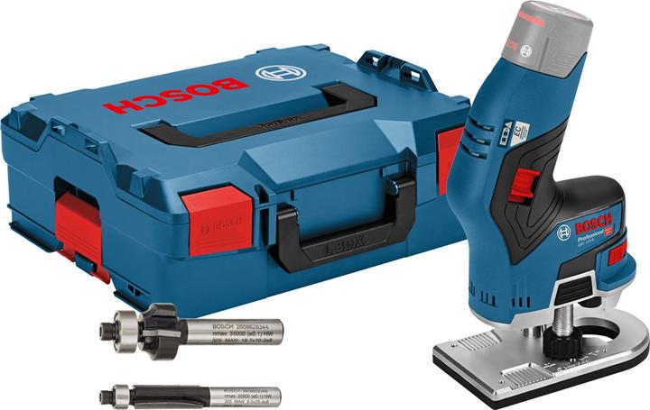 Bosch Hausgeräte Akku-Kantenfräse GKF 12V-8 Solo inkl. 2x Fräser in L