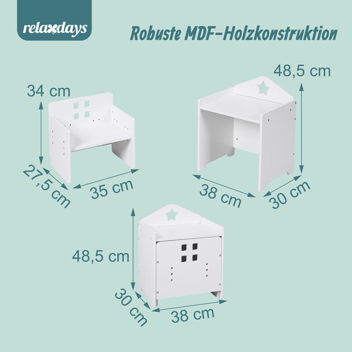 Produktbild Relaxdays 2-tlg. Kindersitzgruppe (Kinderstuhl, Kindertisch)