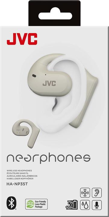 Actual product image JVC HA-NP35T-W-U (No noise cancelling, 7 h, Wireless)