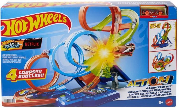 Actual product image Hot Wheels Action 4 Loopings Crash Danger