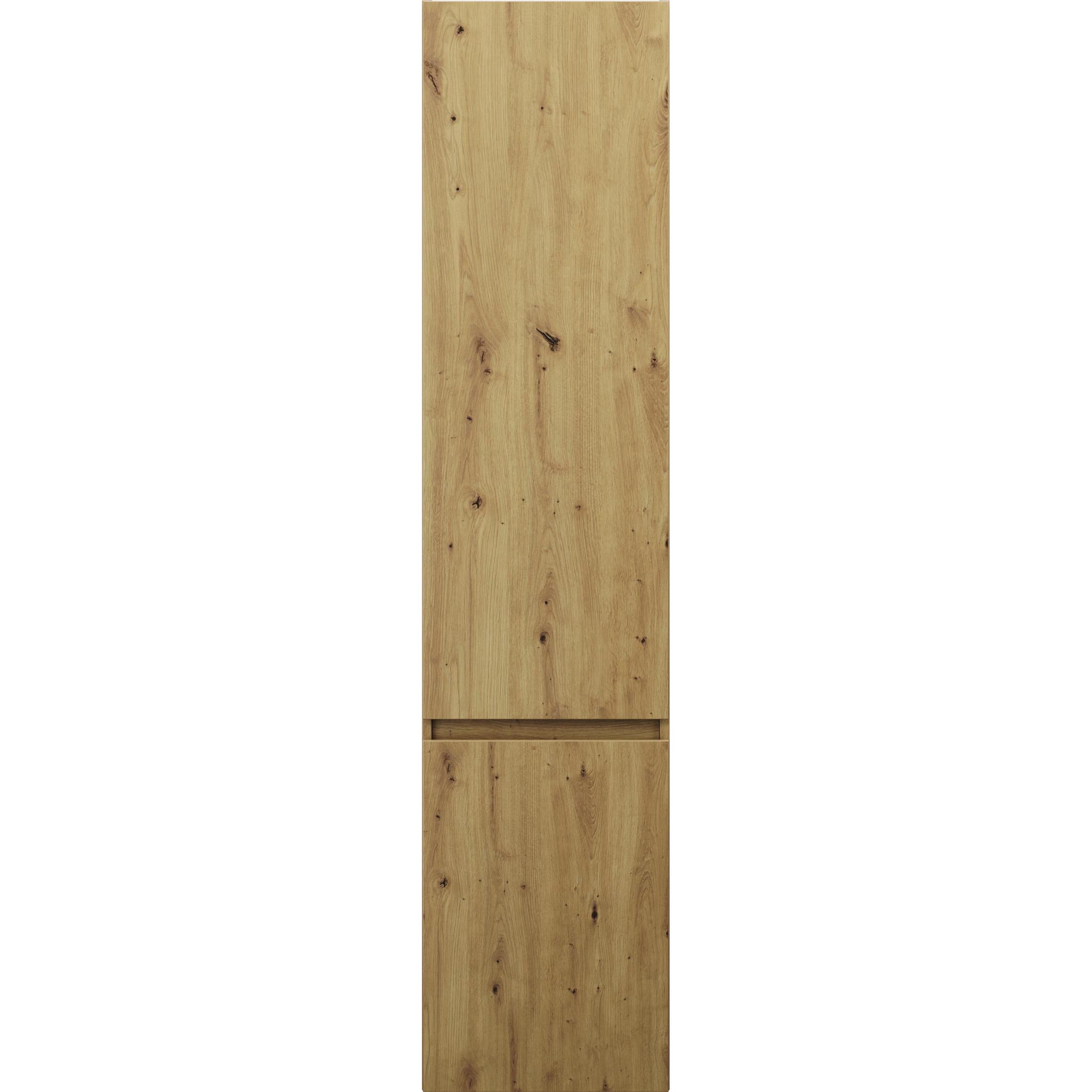 burgbad, Badezimmerschrank, Lin20 Hochschrank Wandhängend mit 2 Türen inklusive Winkelablagen, Tiefe 245mm, Türanschl