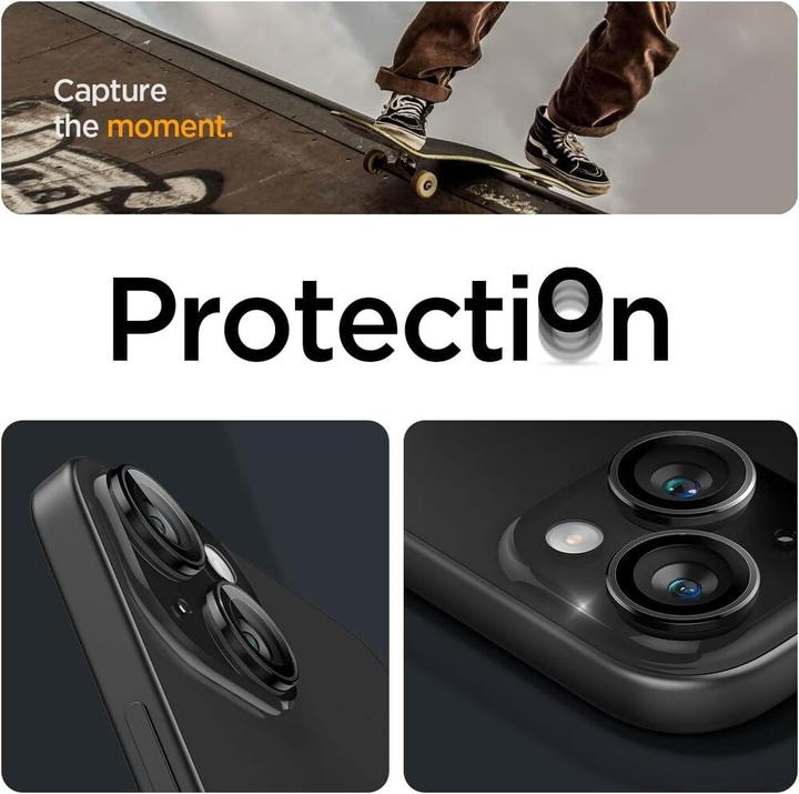 Image du produit Spigen Glas.tR EZ Fit Optik Pro Camera Cover pour iPhone 15 / iPhone 15 Plus - 2 pcs. (2 pièce(s), Apple iPhone 15)
