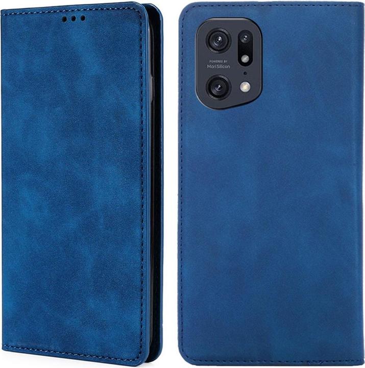 Cover-Discount OPPO Find X5 Pro - Stand Flip Case Cover blu scuro (Oppo Find X5 Pro)