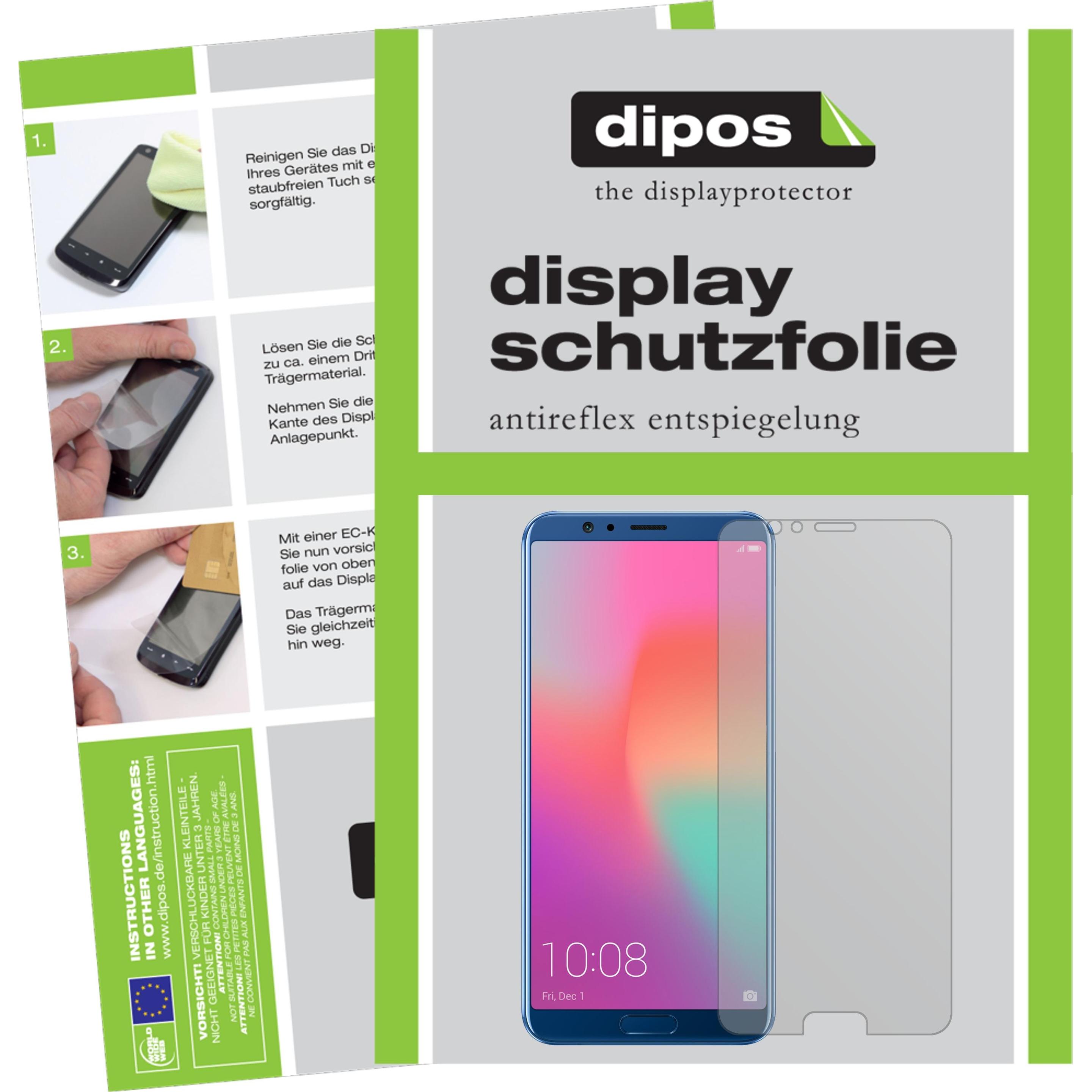 Dipos Displayschutzfolie Antireflex (6 Stück, Honor View 10), Smartphone Schutzfolie, Transparent