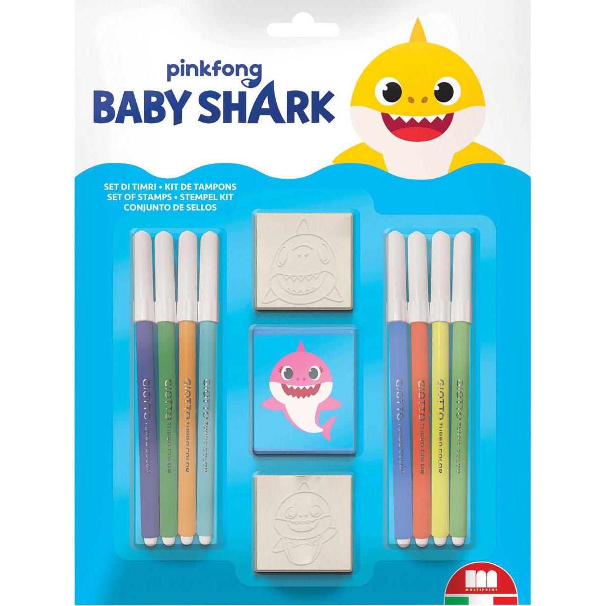 Multiprint, Stempel, Baby Shark Stempelset 11 Tlg.