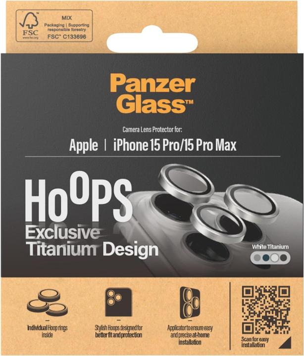 Actual product image PanzerGlass Hoops Camera Lens Protector (1 Piece, Apple iPhone 15 Pro Max, Apple iPhone 15 Pro)