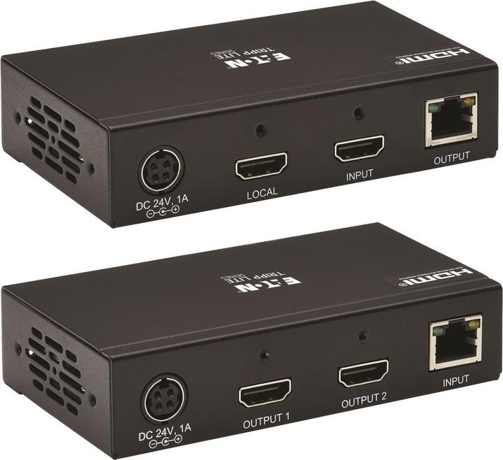 Produktbild Eaton 2-Port HDMI over Cat6 Extender Kit Transmitter/Receiver 4K 60Hz HDR 4:4:4 PoC 230ft. (HDMI, 6.24 cm)