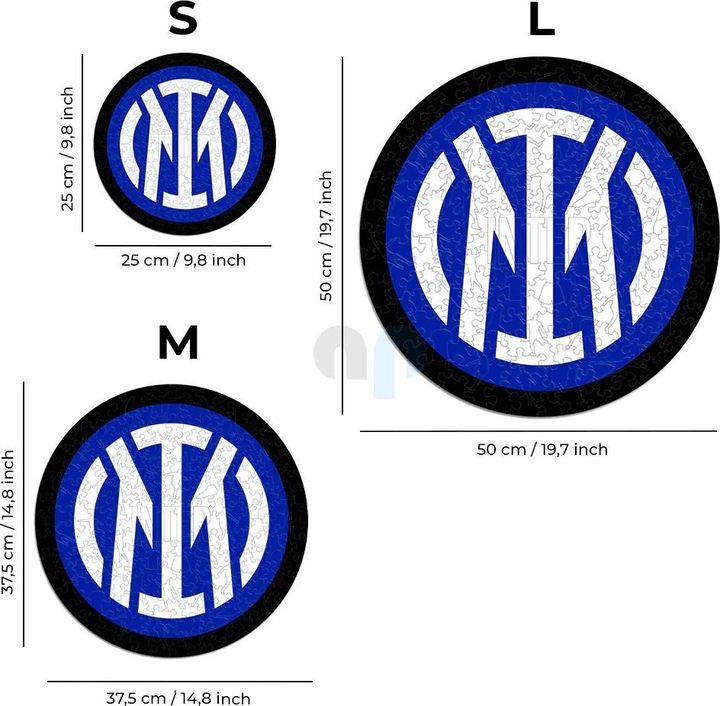 Immagine prodotto Iconic FC Inter Milan - Logo - Puzzle in Legno Taglia S (150 Pezzi) (150 pezzi)