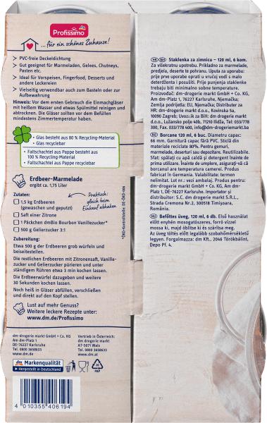 Produktbild dm Profissimo Einmachgläser (6 Stk., 0.12 l)