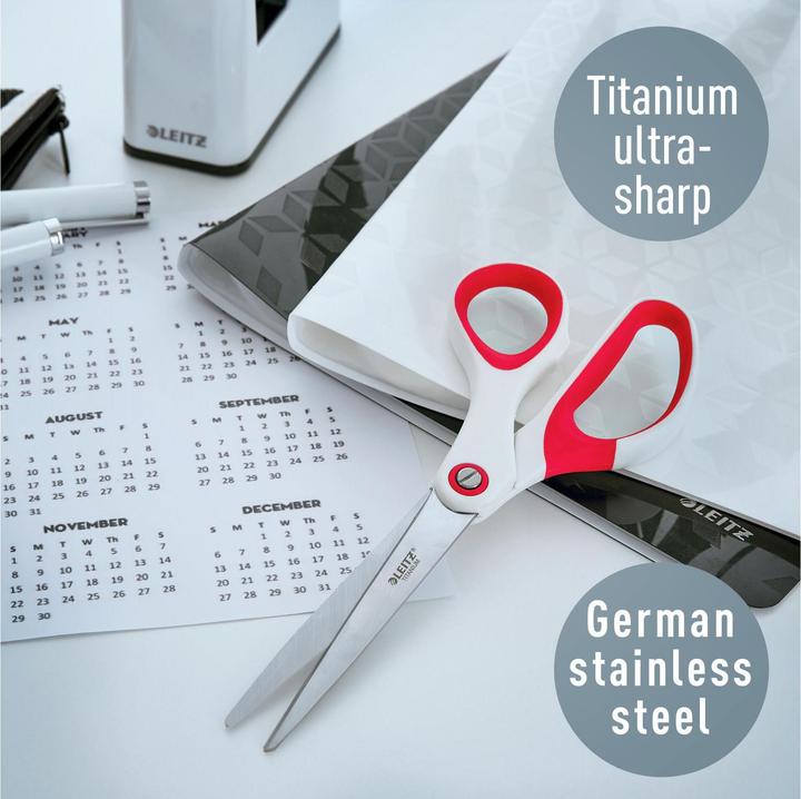Productafbeelding Leitz WOW Titanium schaar rood (20.50 cm)