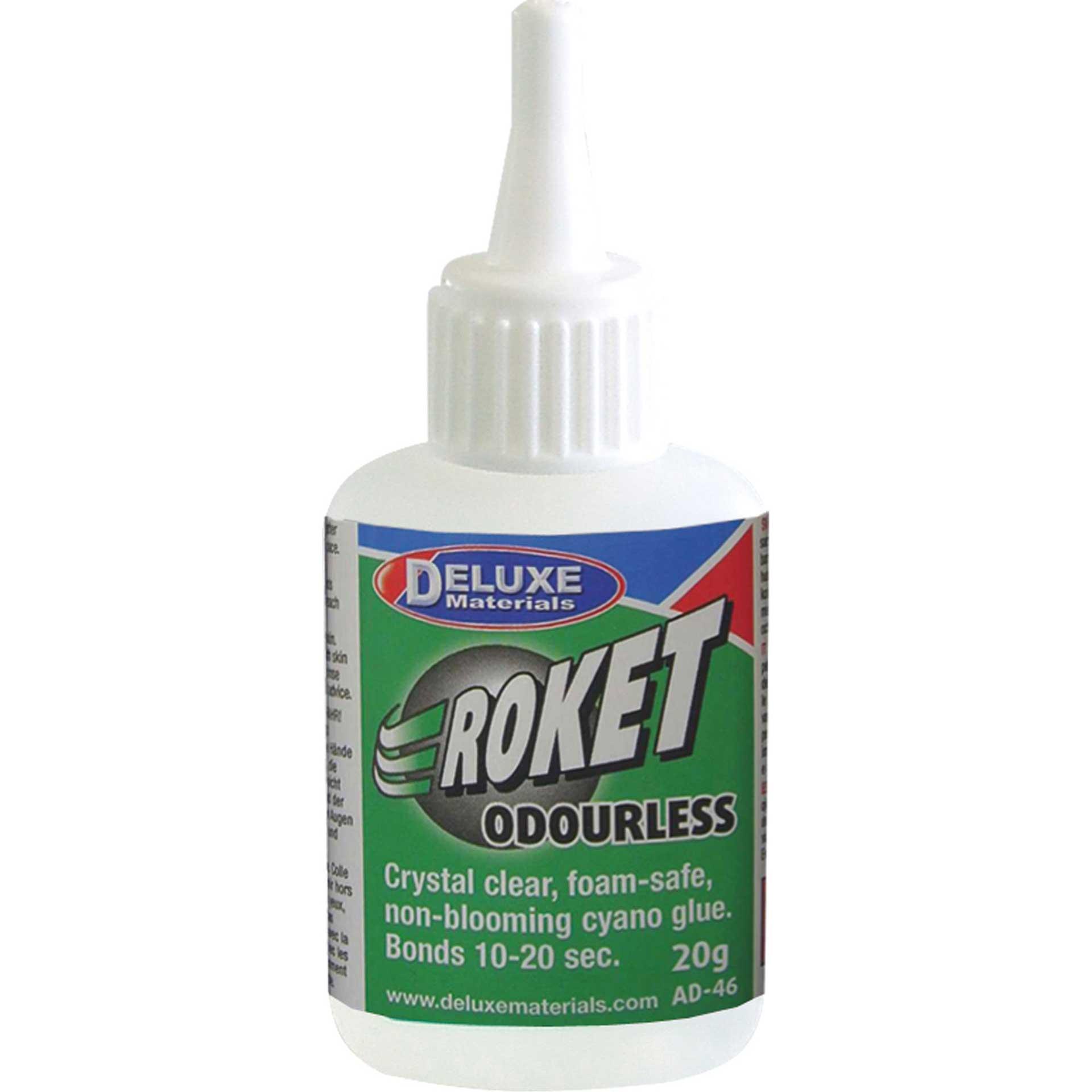 Deluxe Materials, Klebstoff, Roket Odourless CA 20g (Styropor) (35 g, 1 ml)