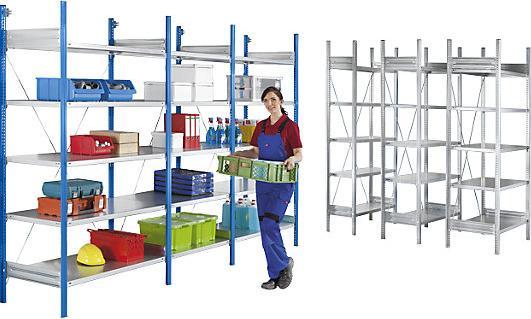 Actual product image eurokraft pro Boltless shelving, blue / galvanised