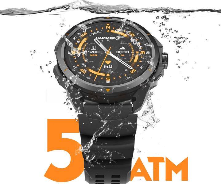 Produktbild Myphone Smartwatches Hammer Watch 2 | Smartwatch | GPS (Satellit) | AMOLED | 1,5" | Wasserdicht | Schwarz