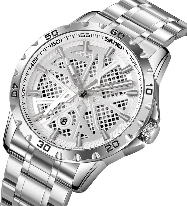 Immagine prodotto Skmei 9337SI Herrenuhr + BOX (Orologio da polso analogico, 43 mm)