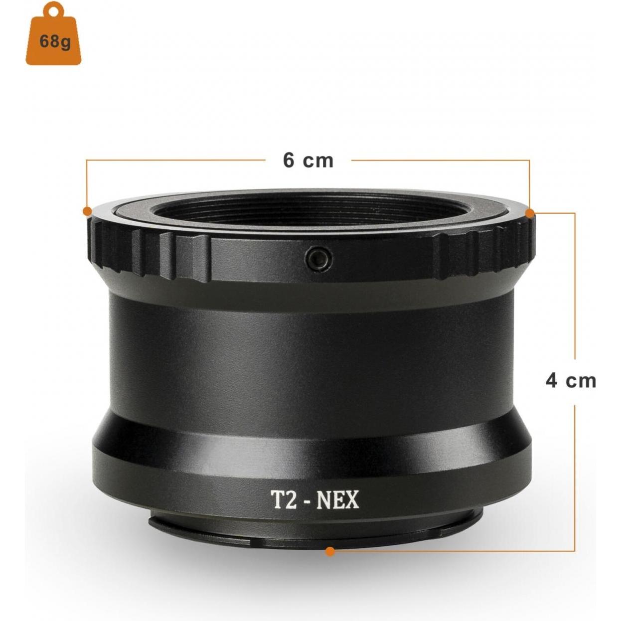 Walimex pro Adattatore T2 per Sony E, Adattatore per obiettivi, Nero