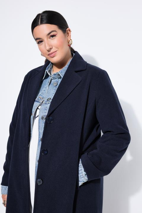 Actual product image Studio Untold Coat, slightly shaped, wool look, lapel collar