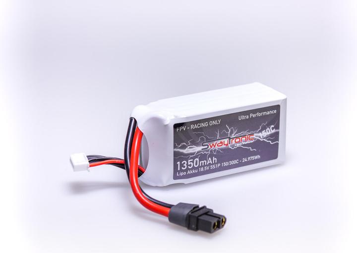 Immagine prodotto Swaytronic SWAY-FPV LiPo 5S 18,5V 1350mAh 150C XT60 (18.50 V, 1350 mAh)