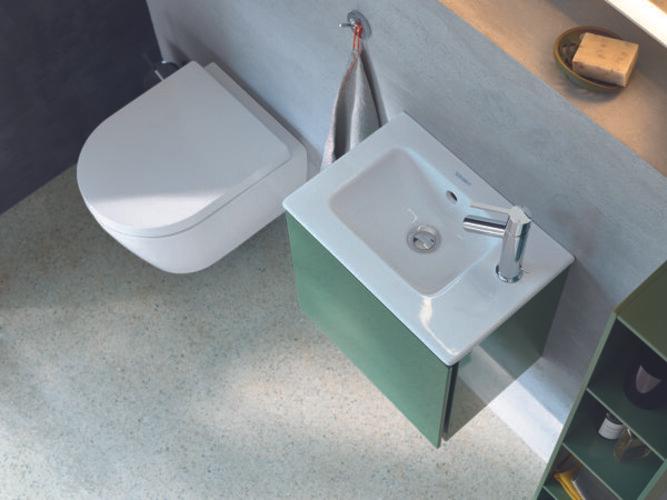 Produktbild Duravit WWC ME by Starck COMPACT RIMLESS tief, 370x480mm HygieneGlaze weiss