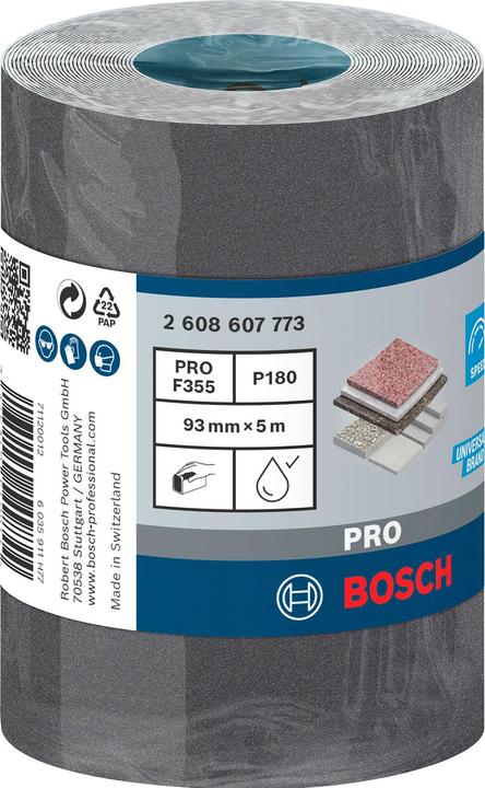 Produktbild Bosch Professional Zubehör PRO C355 Schleifrolle, 93 mm, 5 m, G180 (180)