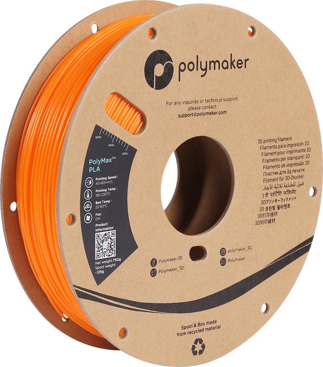 Produktbild Polymaker PA06008 PolyMAX Tough Filament hohe Steifigkeit, hohe Zugfestigkeit (PLA, 1.75 mm, 750 g)